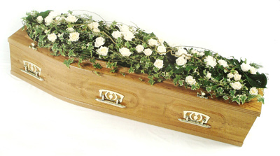 Rose and Ivy Casket Spray